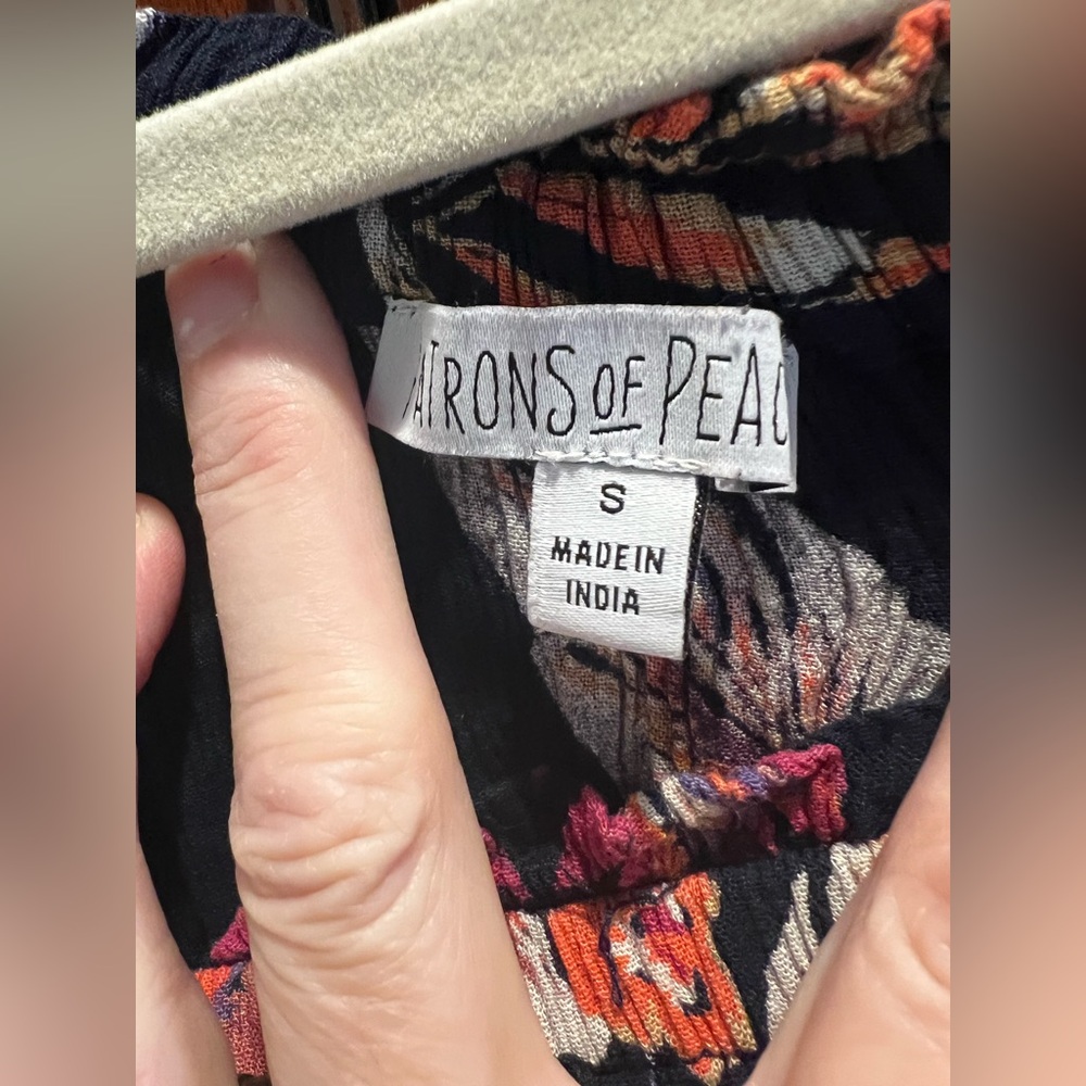 Patrons of Peace Floral Off the Shoulder Jumpsuit - S - Picture 2 of 6